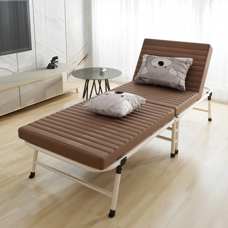 Foldaway เดียวเตียงสำนักงานเก้าอี้เลานจ์ห้องนอนเตียงนอนพักผ่อนเตียงนอนพักผ่อนคุ้มกันเตียงกลางแจ้งพับเตียง