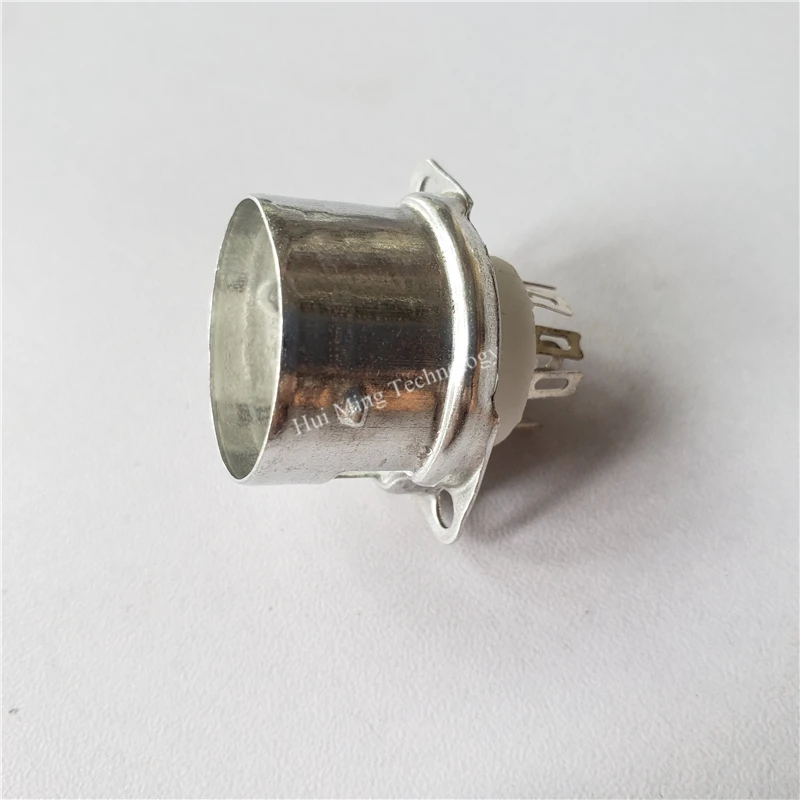 10pcs ceramic tube socket seat GZC9-F-B 9 pin seat tube socket silver foot for 12AX7 tube amplifier