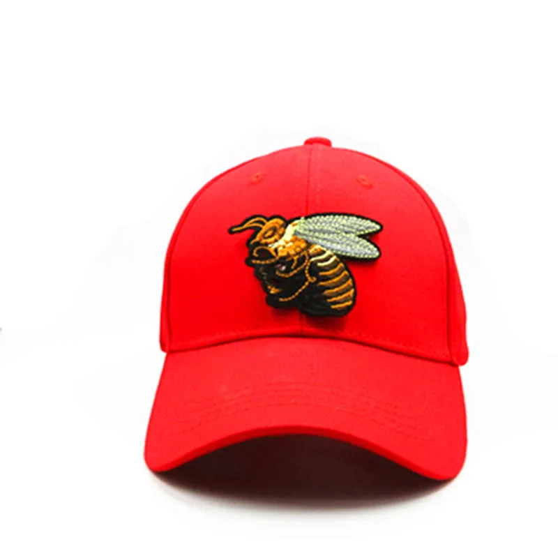 2021 Bee Embroidery Cotton Baseball Cap Hip-hop Adjustable Snapback Hats for Men and Women 28