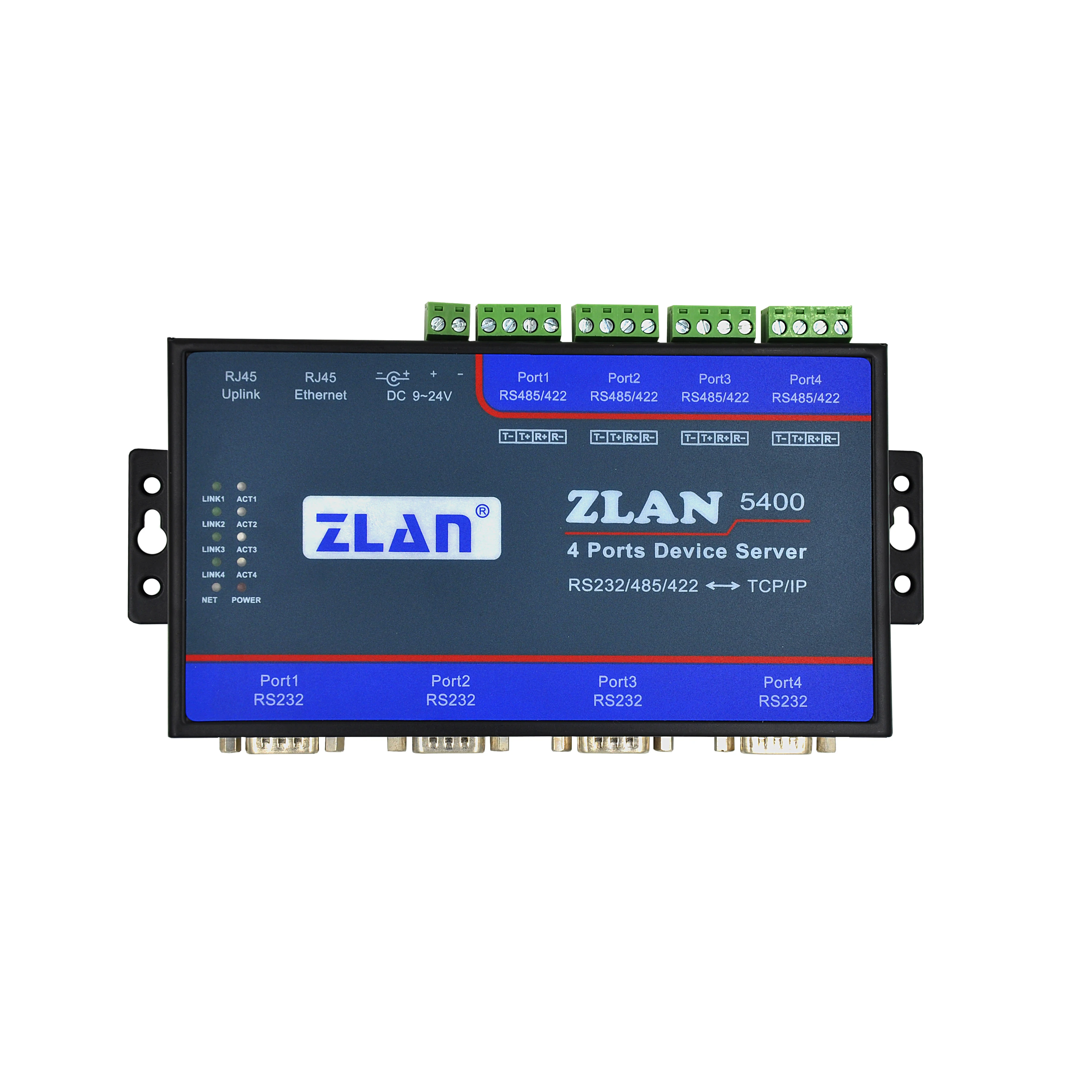 

ZLAN5400 4 ports RS232 485 422 to Ethernet TCP IP RJ45 multi-ports Converter Serial device server