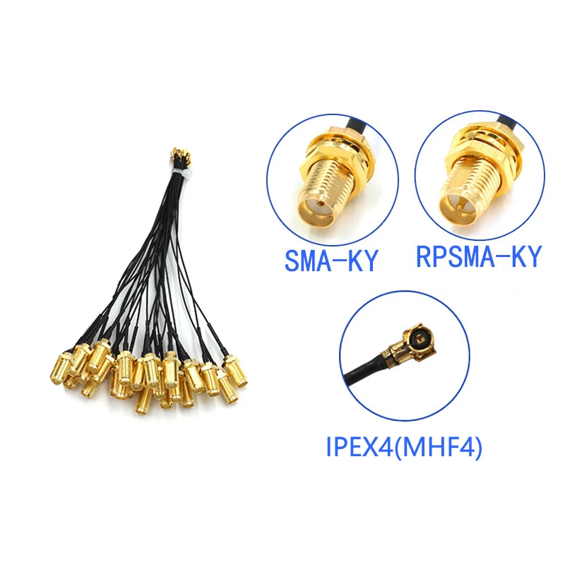 5Pcs SMA Connector Cable Female to IPEX4 IPX4 MHF4 to SMA Female RF0.81 Antenna RG0.81MM Cable Assembly RP-SMA-K