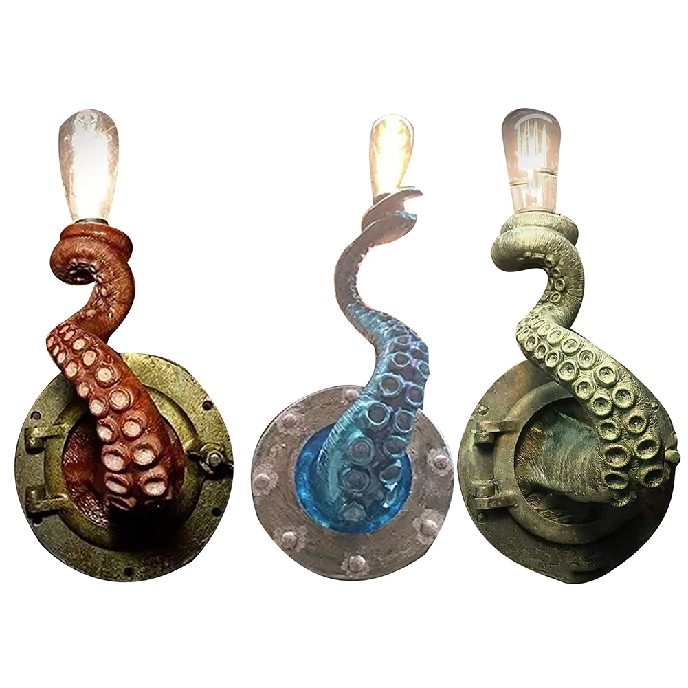 LED Octopus Wall Light Outdoor Waterproof Garden Monster Tentacle Lamp HolderBulb Home Decoration Living Room Stairs Wall Light