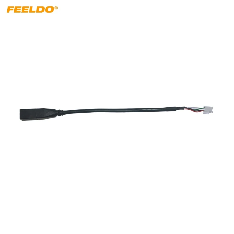 FEELDO Car Audio Radio 4Pin Connector to USB Input Wire Adapter For Toyota Camry Corolla Mazda Standard Original Auto USB Cable