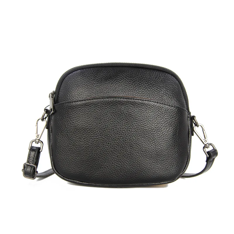 Genuine Leather Cross Body Bag Women Casual Shell Cow Leather Woman\'s Handbag Girl Ladies Solid Shoulder Messenger Bags Clutch