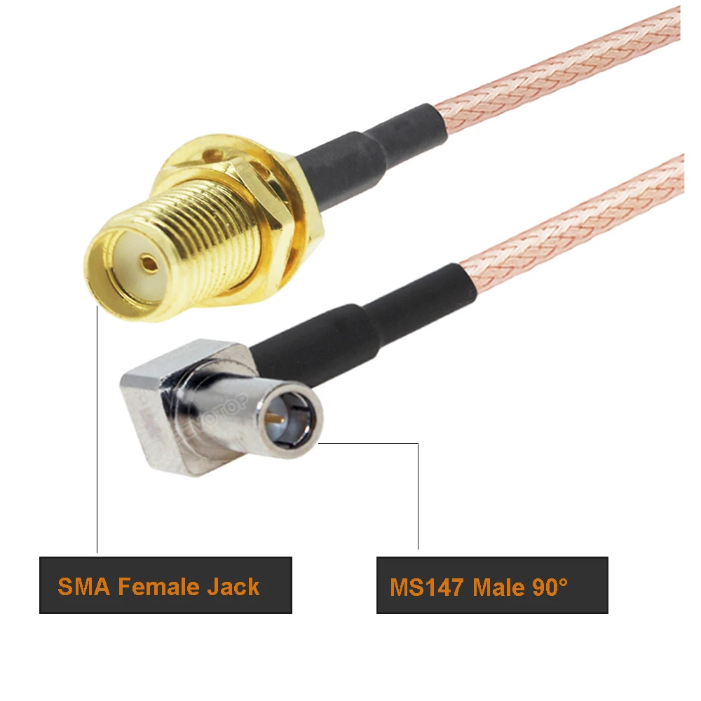 SMA Female to MS147 Male Right Angle 90 Degree Plug RG316 Pigtail  RF Coaxial Extension Cord MS147 Mobile Phone Test Cable Jumpe