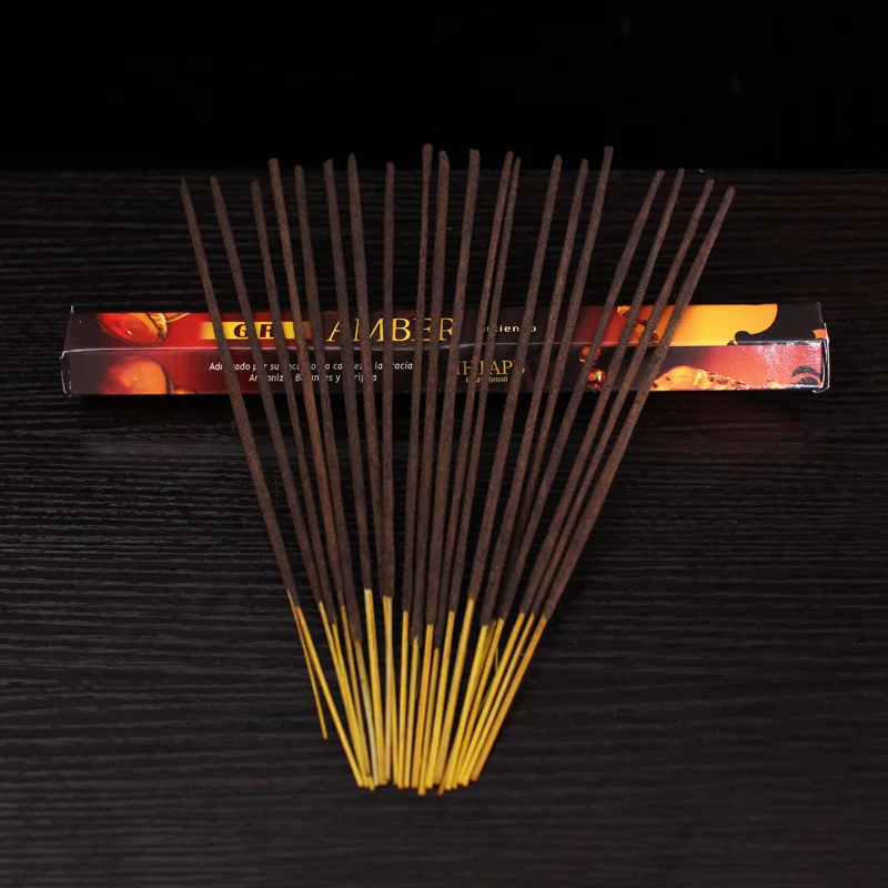 India Incense Amber Aroma Incense Stick Original Imported Big Box Air Clean Fragrance Incense Home Decor