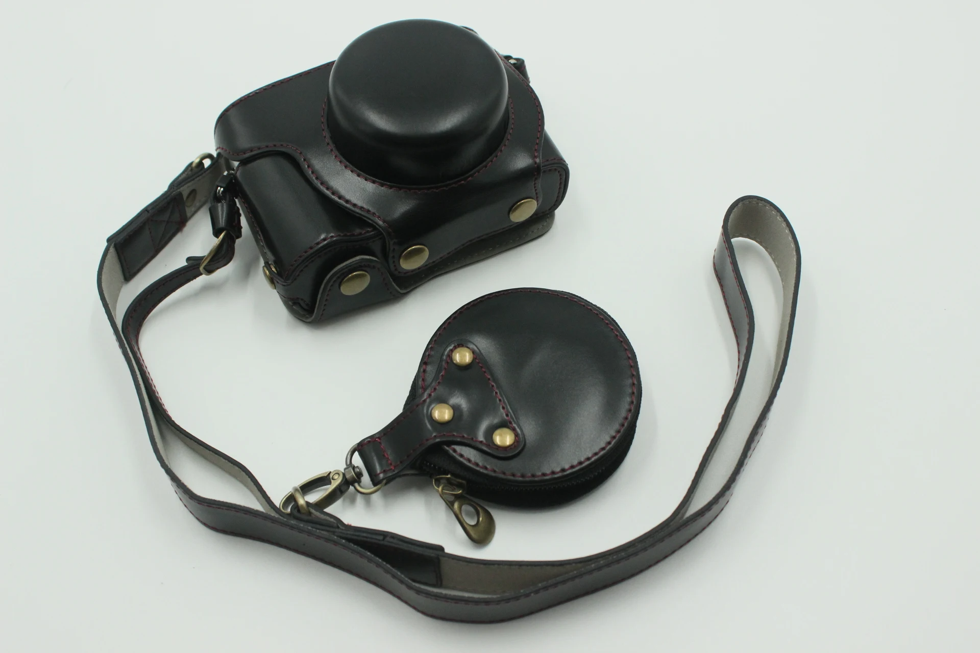 حقيبة كاميرا حقيبة بولي Leather جلدية خمر حزام الكتف الحقيبة حماية حمل غطاء ل أوليمبوس القلم E-P7 EP7 14-42 مللي متر عدسة