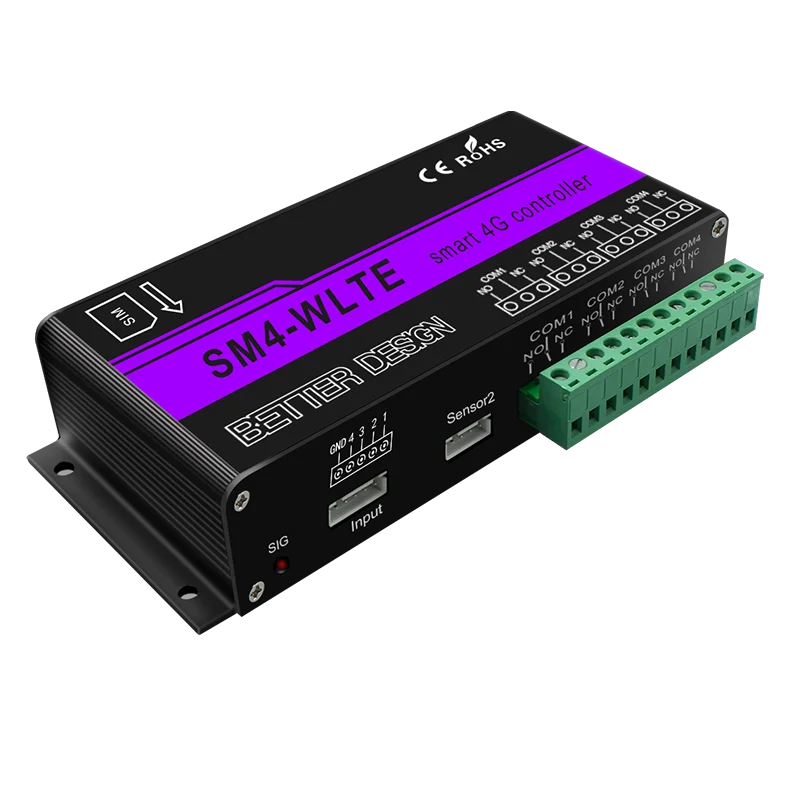 Релейный контроллер 4G LTE, умный дистанционный выключатель питания, GSM, управление температурой и влажностью, управление через смс, для ворот гаража