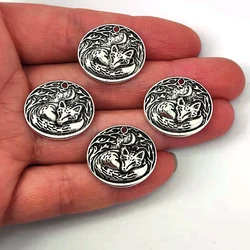 5pcs Vintage Fox Charm Moon Pendant charms for Women Female Party Fashion Jewelry Gifts
