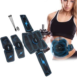 EMS Abdominal Muscle Stimulator Trainer Toning Belt Workouts USB Charging Electric Training Weight Loss Body Slimming Equipment