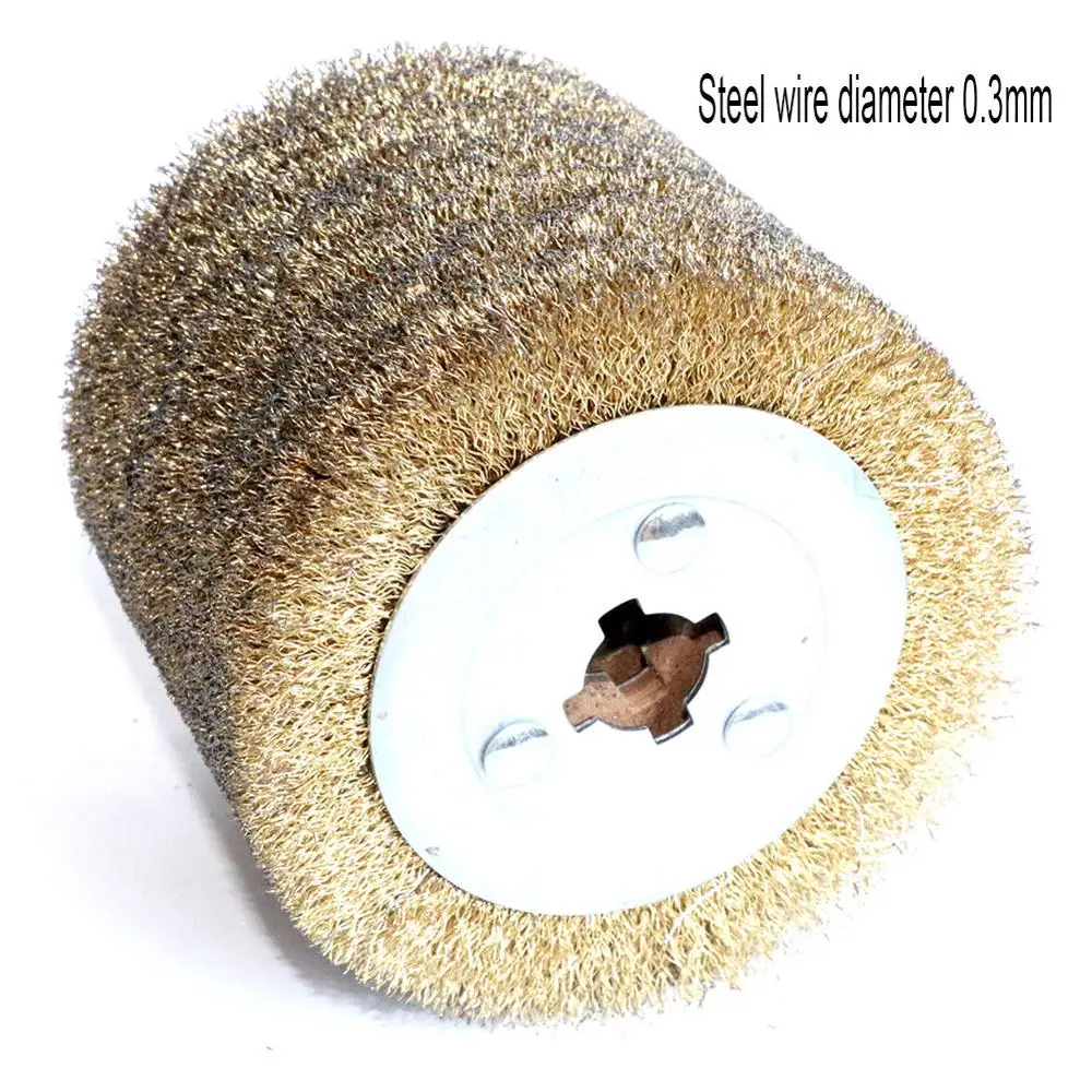 1 piece Stainless Steel Wire Brush Wheel Wood Open Paint Polishing Deburring Wheel for Electric Striping Machine