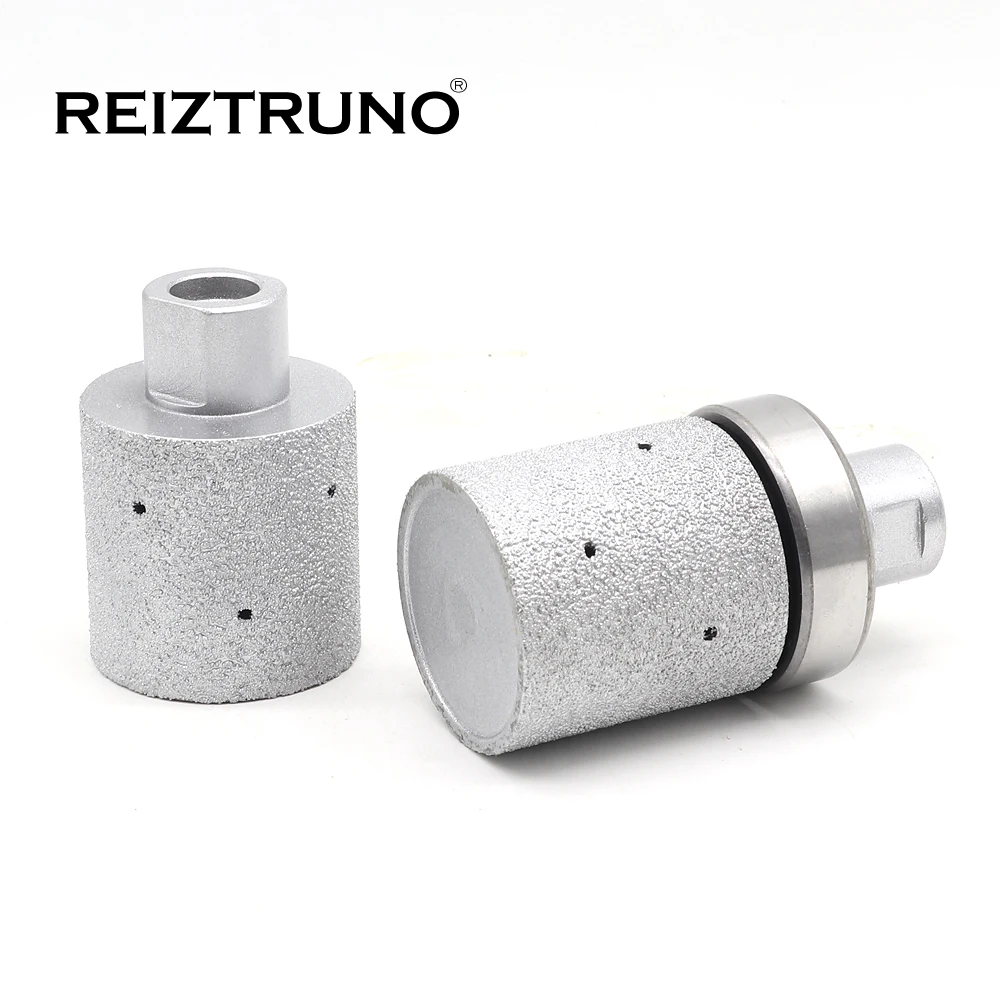 Reiztruno 2นิ้วBrazed Diamondกลองล้อนิ้วมือBitsสำหรับบดHardหินแกรนิตเรียบแน่นภายในรัศมีอ่างล้างจานCutout,1Pc