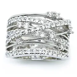 Hot Sale Classic Crystal Wedding Rings For Woman Luxury Charm Zircon Two-tone Engagement Ring Jewelry