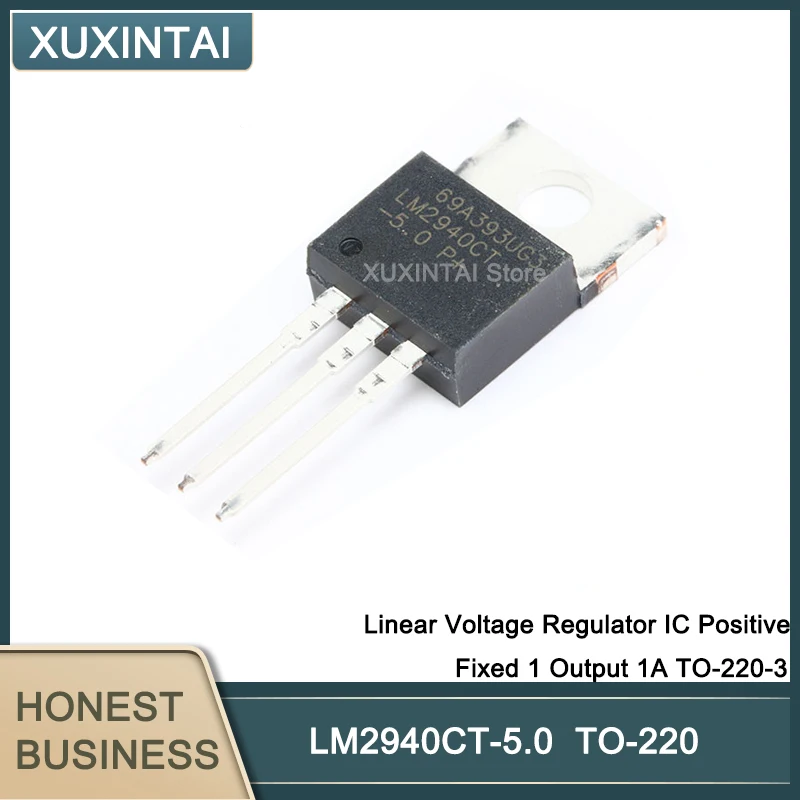 20Pcs/Lot  New Original  LM2940CT-5.0 LM2940CT Linear Voltage Regulator IC Positive Fixed 1 Output 1A TO-220-3