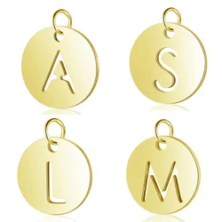 10pcs/lot 316 Stainless Steel Initial Name Charms Vnistar Alphabet Handmade Jewelry Finding Supplies A-Z Letter Pendants