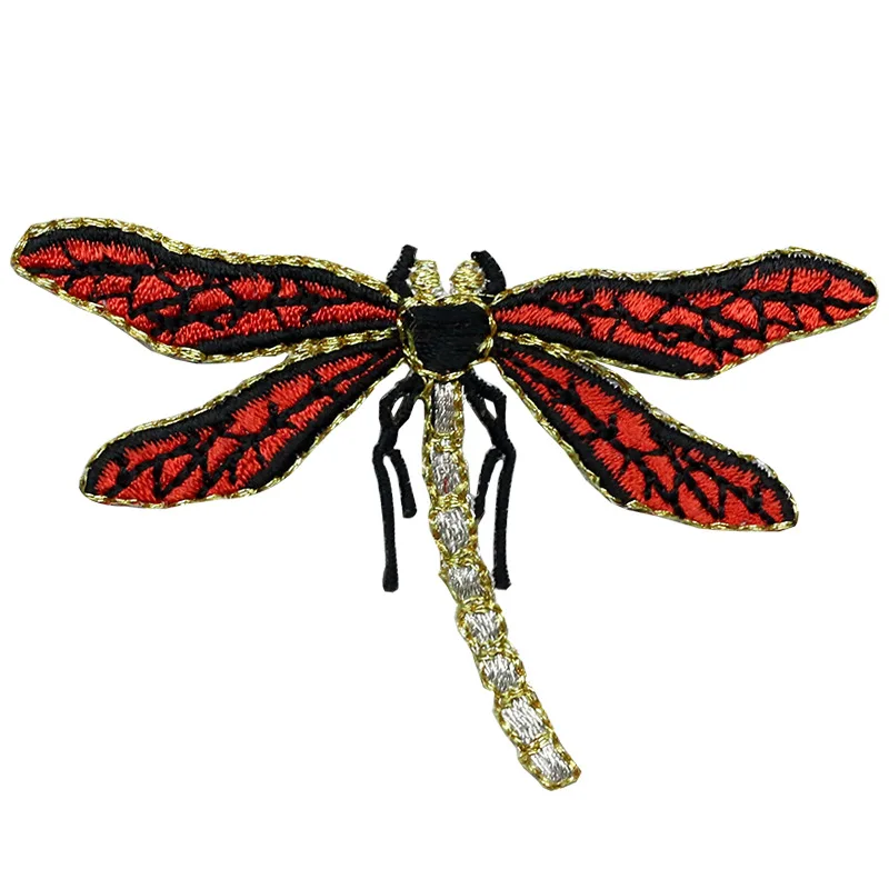 DIY dragonfly embroidered Patches for Clothing sew on Embroidery backpack Clothing Applique iron on parches Decoration Badge