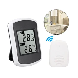 Termometro digitale Wireless per interni ed esterni termometro elettronico per uso domestico Multi precisione Display a LED misuratore di temperatura WS-04