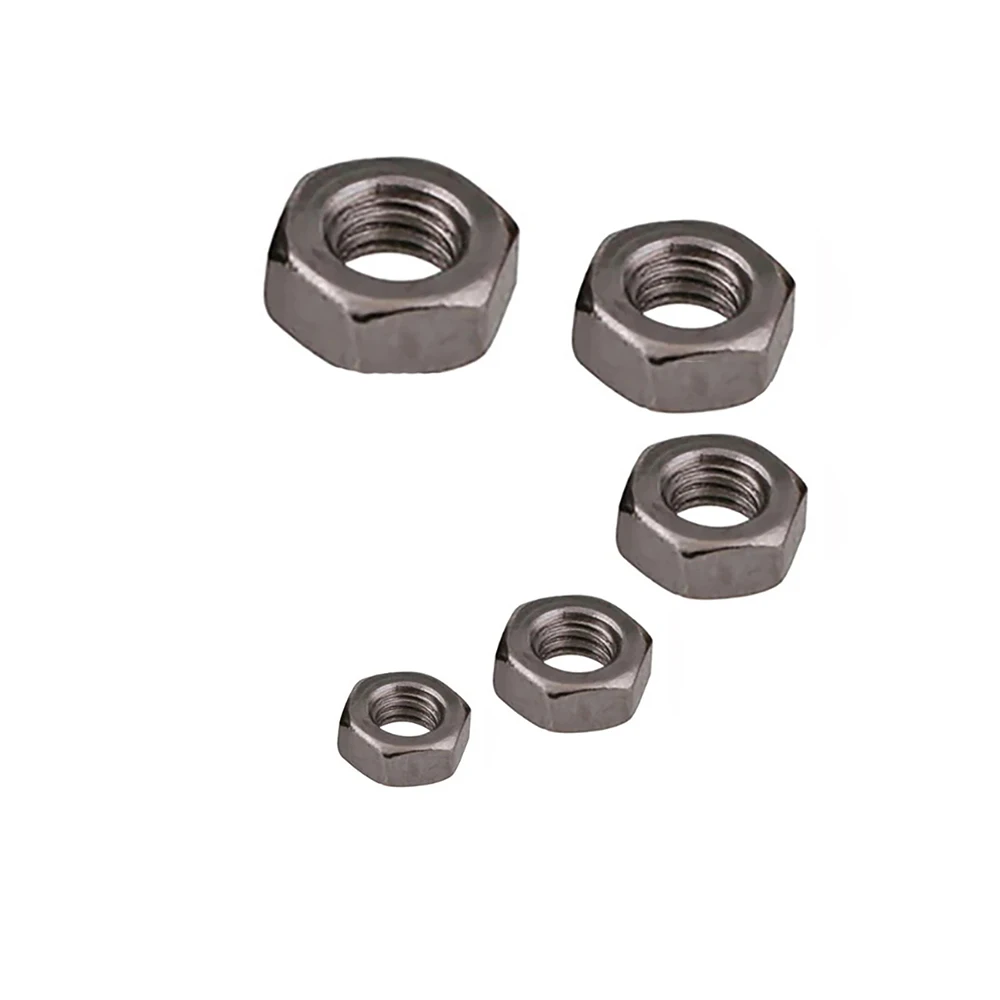 Dadi esagonali Yiqianyuan DIN934 Grado 4.8 Acciaio nero nichelato Filettatura grossa M2 M2.5 M3 M4 M5 M6 M8