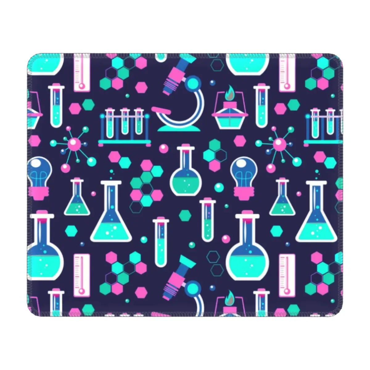 Pink Science Chemistry Gamer Mouse Pad Anti-Slip Rubber Base Lockedge Mousepad Office Computer Desktop Chemical Lab Desk Mat