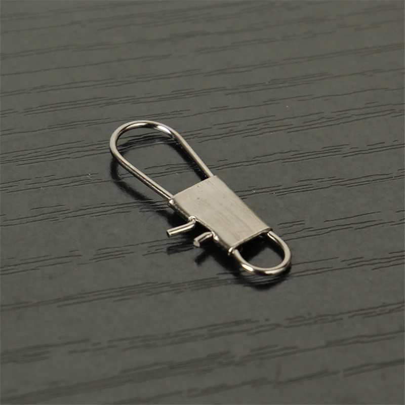 2000pcs/Lot 1#-4# Stainless Steel Hook B Type Pin Lock Snap Swivel Solid Rings Snaps Connector Fishing Tackle Tool Accessories