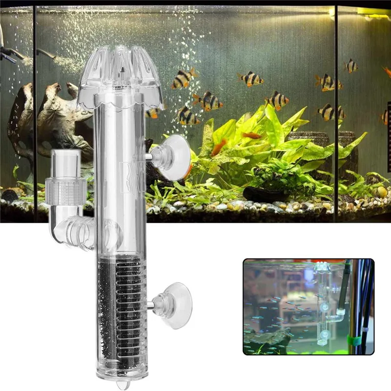 Acrylic Aquarium Surface For Fish Tank Protein Skimmer Oil Filter Water-Plant Pistil Floating Head Design Helix Shape Quiet