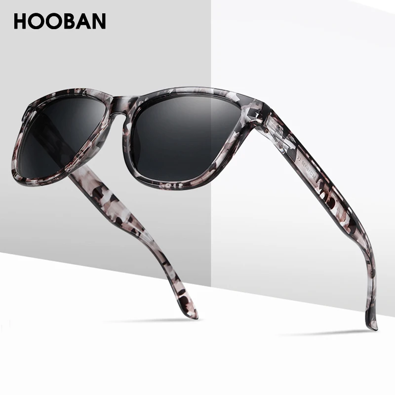 New Square Men Women Sunglasses Fashion Camouflage Polarized Sun Glasses Male Vintage Driver's Stripe Shades