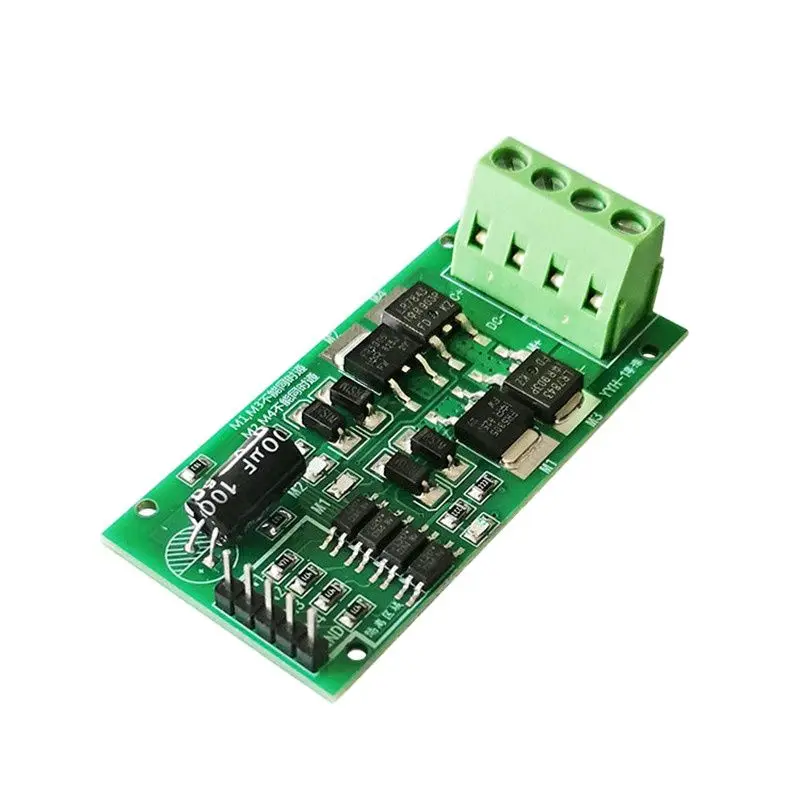 موتور تيار مباشر محرك وحدة H جسر عالية الطاقة إلى الأمام وعكس دوران الفرامل PWM سرعة التحكم 5 فولت 12 فولت 16 فولت