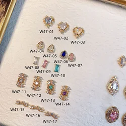5Pcs Latest Colorful Colored Nail Art Metal Zircon Decorations Japanese Fingernail Zircon Diamond Ornament