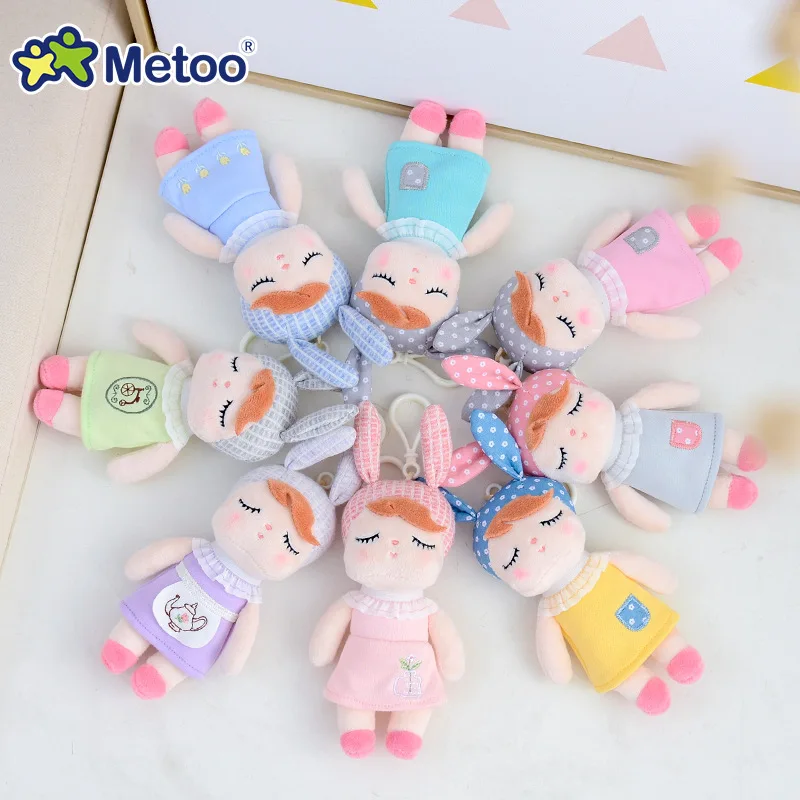 Metoo Mini Series Stuffed Bag Keychain Toy Plush Toy Unicorn Baby Doll Small Pendant Item Birthday Gift Wall Hanging Toy Bunny