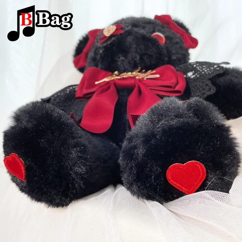 Women princess sweet lolita bag Plush messenger bag  gentle girl JK Handbag shoulder bag female Bear bag Gothic doll Lolita Bag