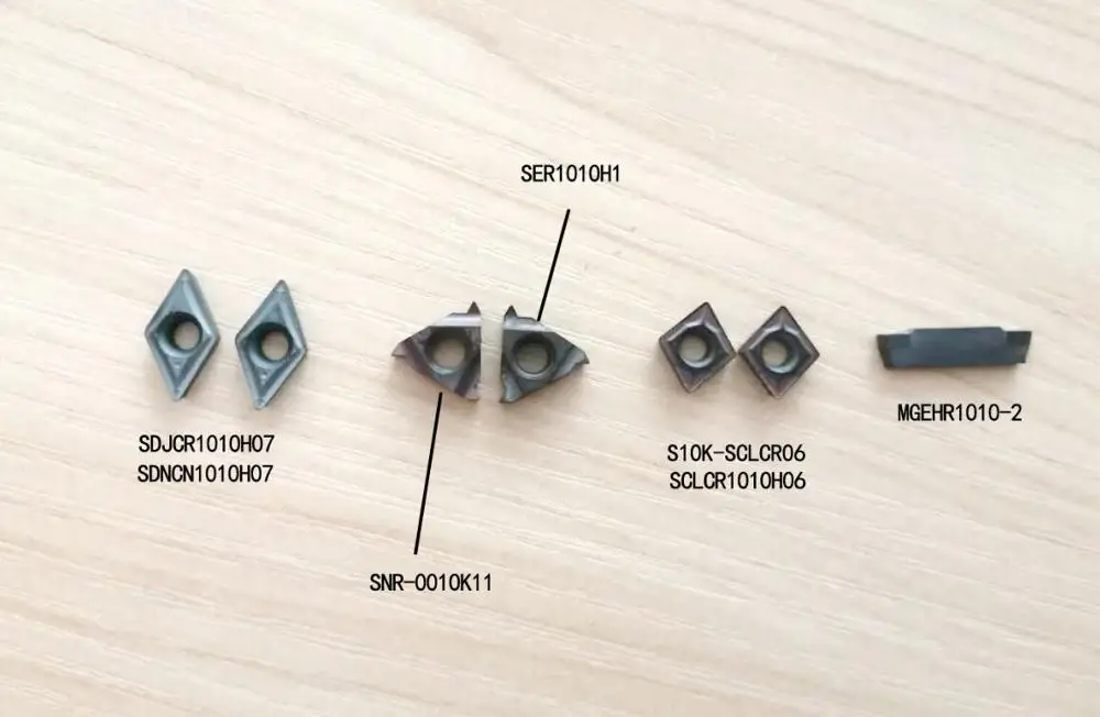 NUMOBAMS 7pcs insert for 10*10 CNC WM210 Lathe turning tools