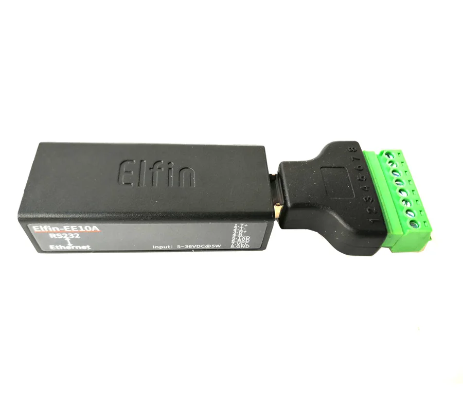 

Elfin-EE10A serial server RS232 single serial server to Ethernet ModbusTCP/HTTP