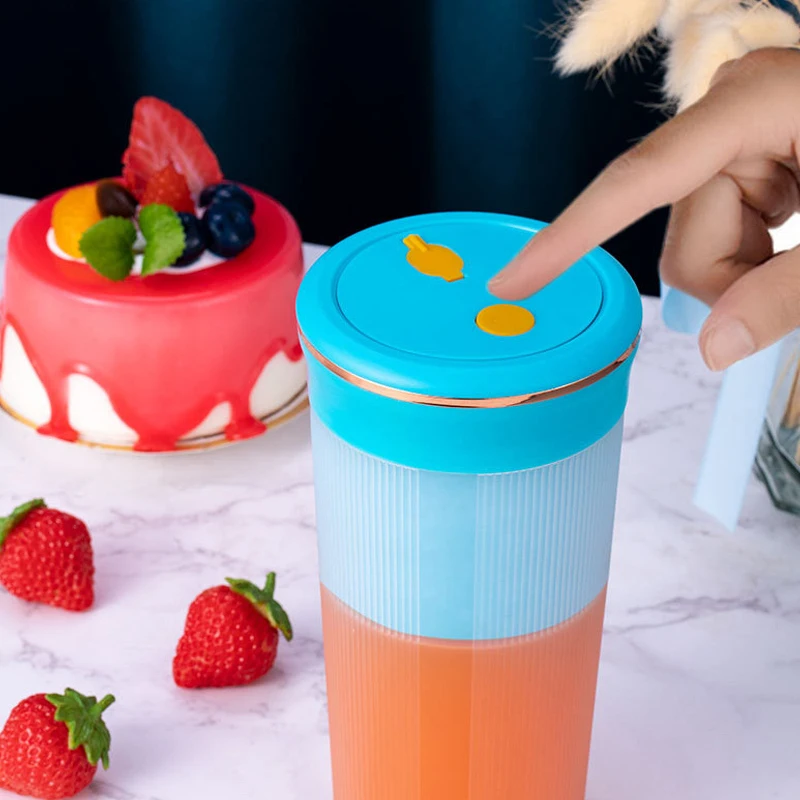 ポータブル電気ジューサー,USB,充電式,6カッター,フードプロセッサー,ジュース抽出器