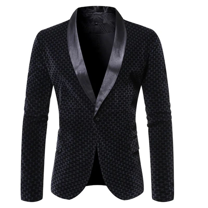 

Mens Shawl Collar Suit Blazer Jacket 2024 Brand New One Button Blazer Men Business Formal Dress Blazer Wedding Costume Homme 3XL