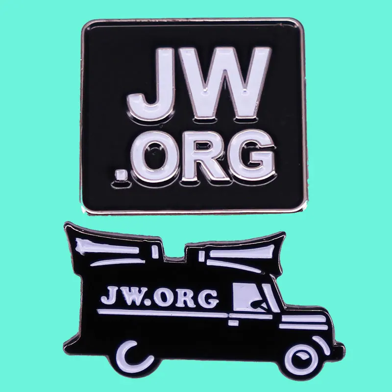 Interesting JW Jehovah Cartoon Brooch Originality Metal Enamel Badge Denim Jacket Backpack Pin Given Friends And Fans Gifts