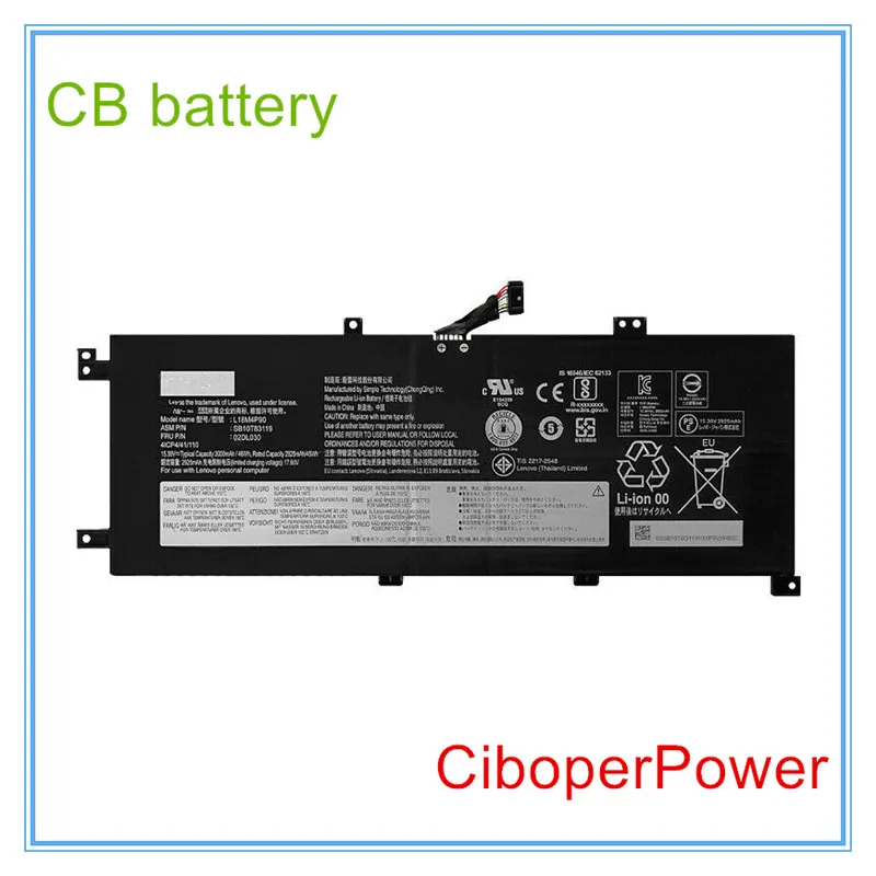 

Original Laptop Battery L18C4P90 02DL031 SB10T83120 15.36V/46Wh/2985mAh For L13 20R6S00800