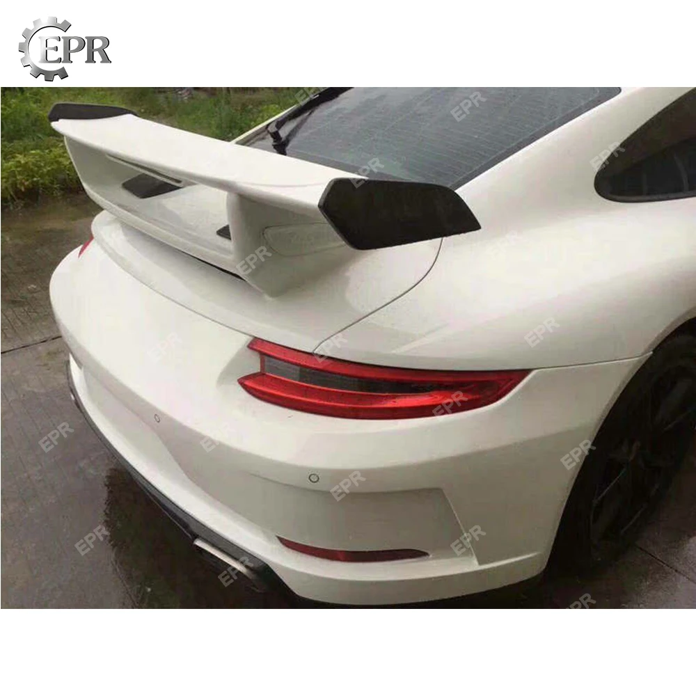 FRP Trunk Wing Set For Porsche 911 991.1 991.2 GT3 Style Glass Fiber Trunk with Rear Spoiler(For Carerra)Racing Trim For Porsche