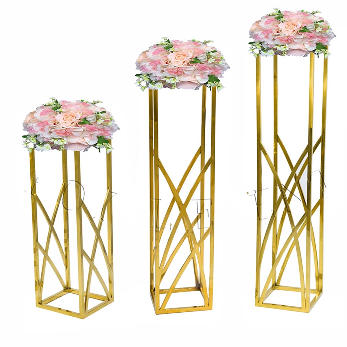 

3pcs/set)Top Quality Wedding Aisle Stand Cake Flower Display Racks Decoration Mariage Ab1159