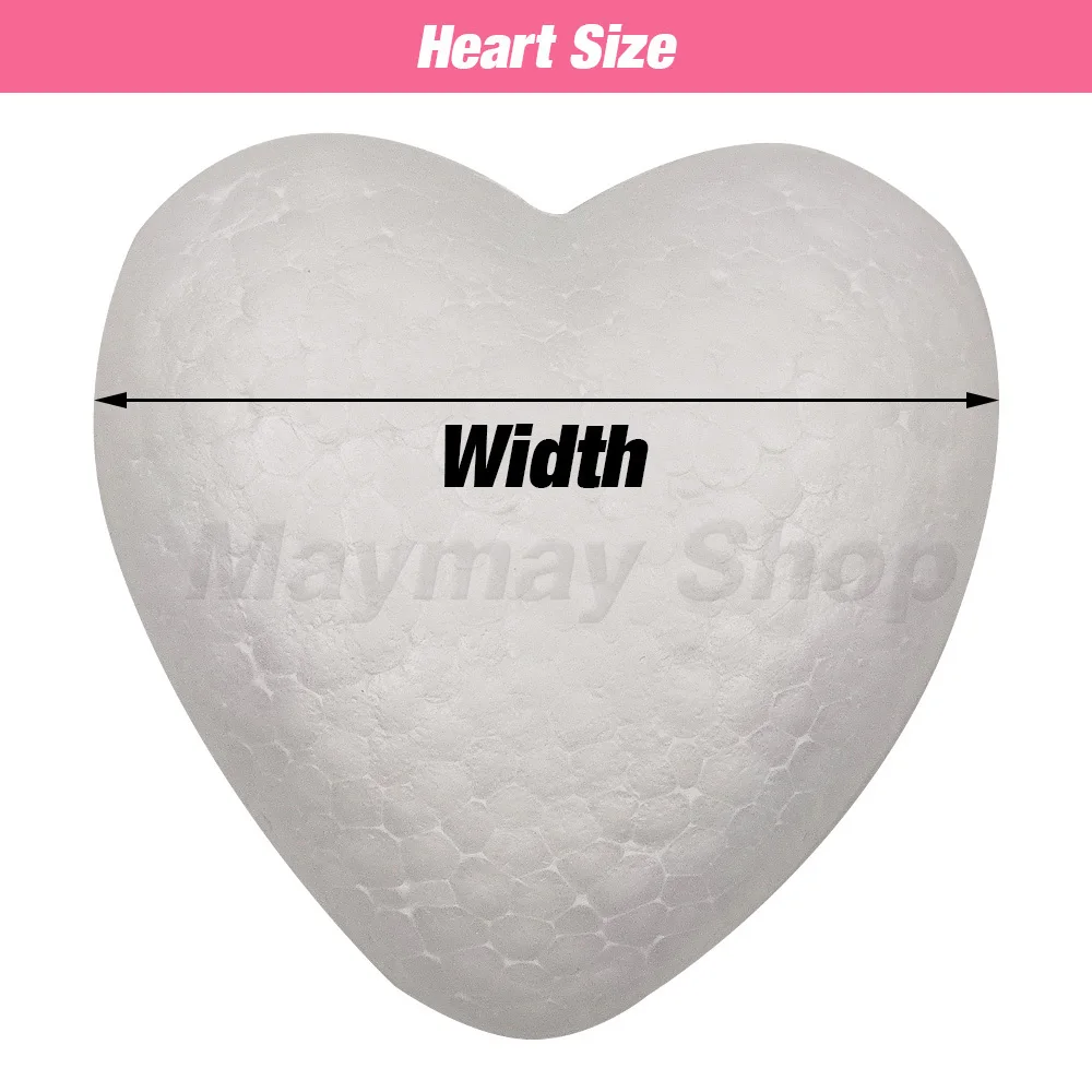 Polystyrene Styrofoam Heart Modelling Foam Solid Heart For Valentine Christmas Wedding Party DIY Craft Decoration Supplies