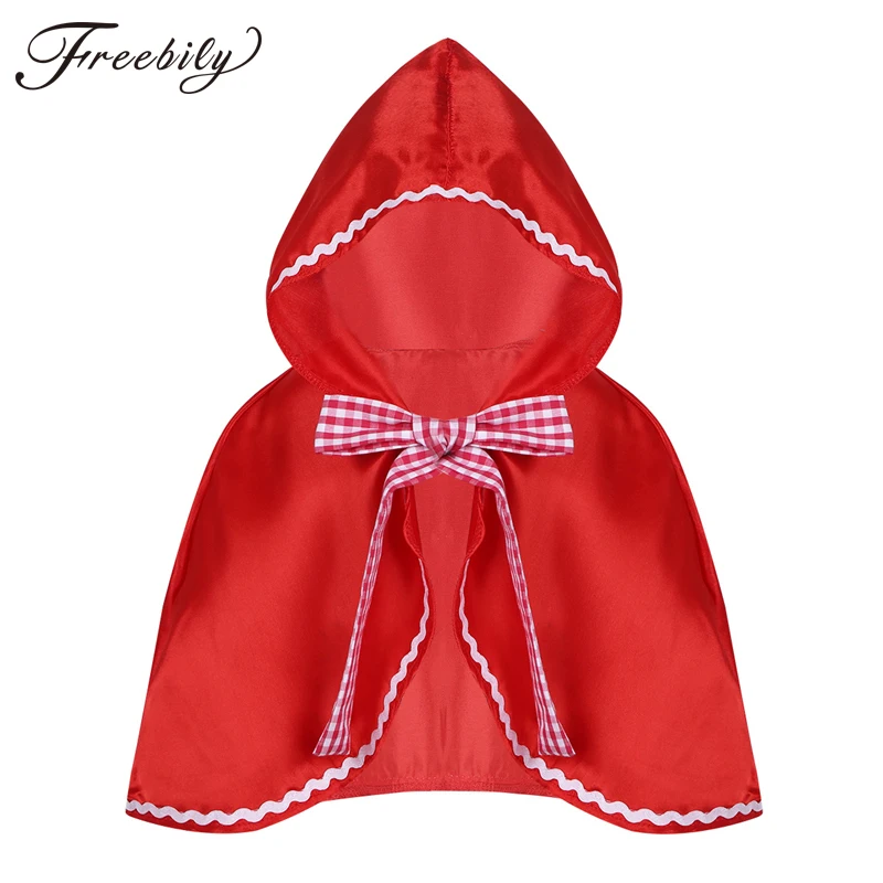 Rot Kinder Mädchen Mit Kapuze Mantel Cape Halloween Cosplay Partei Kostüm Kleid Up Mit Kapuze Mantel Baby Kleine Mädchen Red Riding Haube