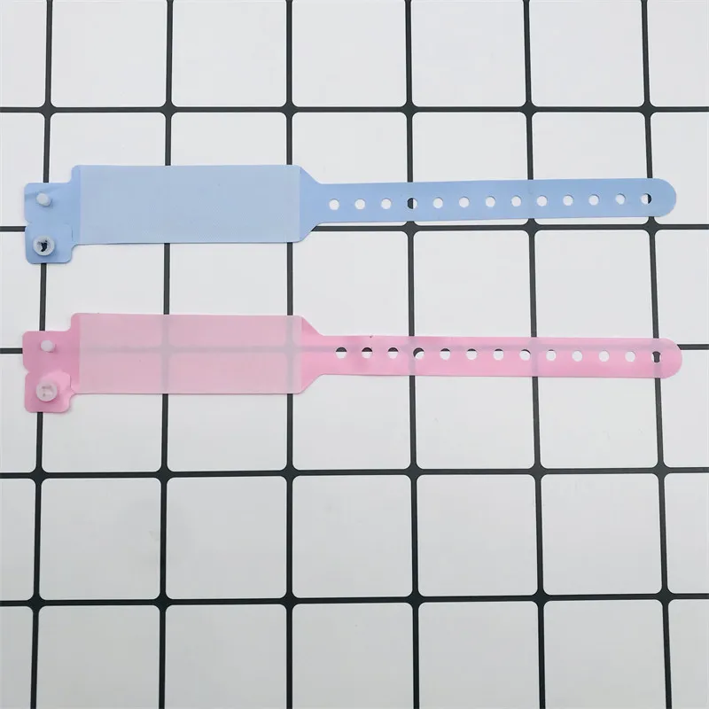 10 pcs/ set Pink and blue Newborn Bracelet reborn doll kit wristbelt Can be handwritten Adjustable length reborn doll accessorie