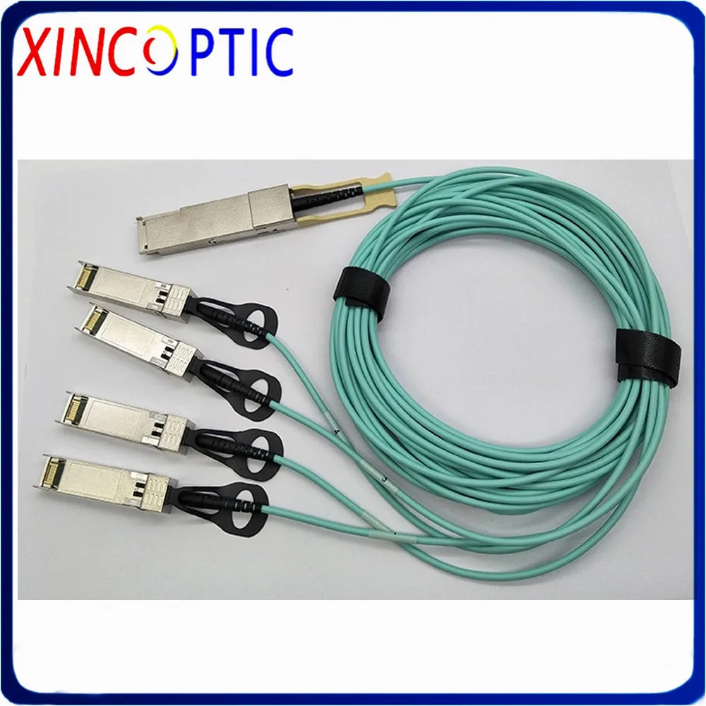 

100G QSFP28 to 4*25G SFP28 AOC 7M Cable, 100Gbps QSFP28 to 4x25G SFP28 OM3 OM4 7 Meters SFP Module AOC Active Optic Fiber Cable