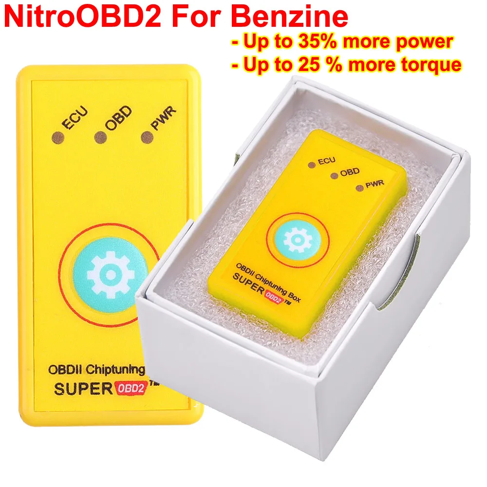 SuperOBD2 Chip tuning Box OBDII Interface Plug and Drive OBD For Gasoline Save More Torque Power Than NitroOBD2 EcoOBD2