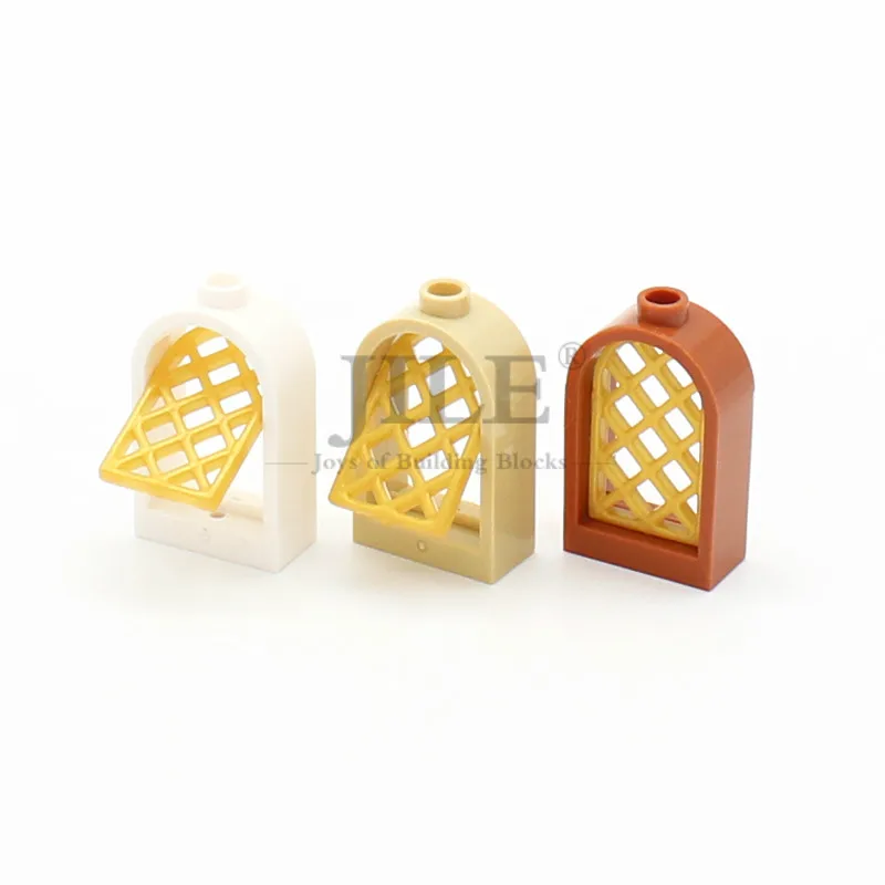 Moc Window Pane Lattice Diamond with Rounded Top 30044 30046 DIY Building Enlighten Block Bricks Compatible Assembles Particles