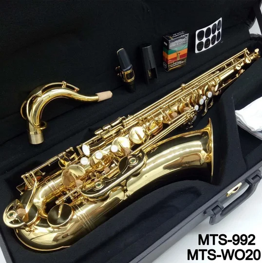 Music Fancier Club Tenor Saxophone MAS-WO20 MAS-992 Gold Lacquer With Case Sax Tenor Mouthpiece Ligature Reeds Neck