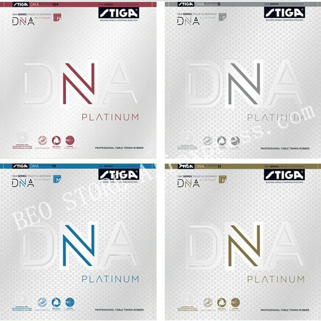 Guma do tenisa stołowego STIGA DNA Platinum M DNA Platinum H/ S/ XH, gładka, limitowana edycja, oryginalna gąbka do ping ponga STIGA DNA