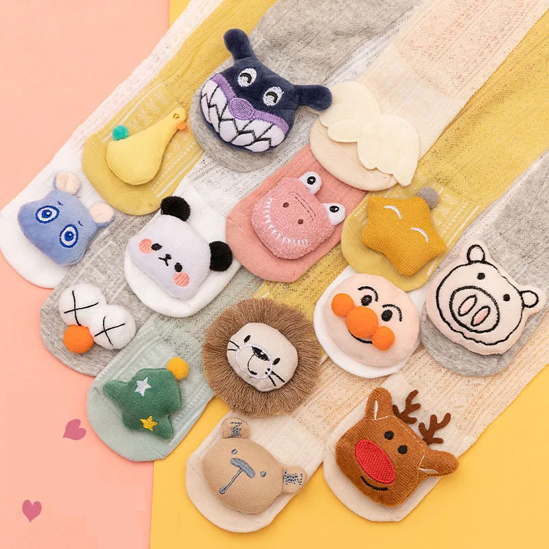 Cartoon Baby Socks for Boys Girls Summer Thin Cotton Socks Newborn Accessories Baby Stockings Long Tube Sock Anti-mosquito Socks