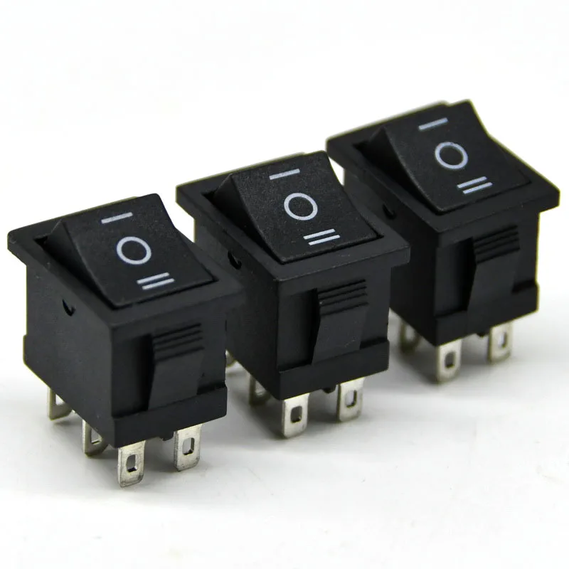 10Pcs KCD1 Drukknop 15X21Mm 2 /3 Pin Spst Mini Switches 10A/125V 6A/250V Snap-In On-Off-On Boot Rocker Switch