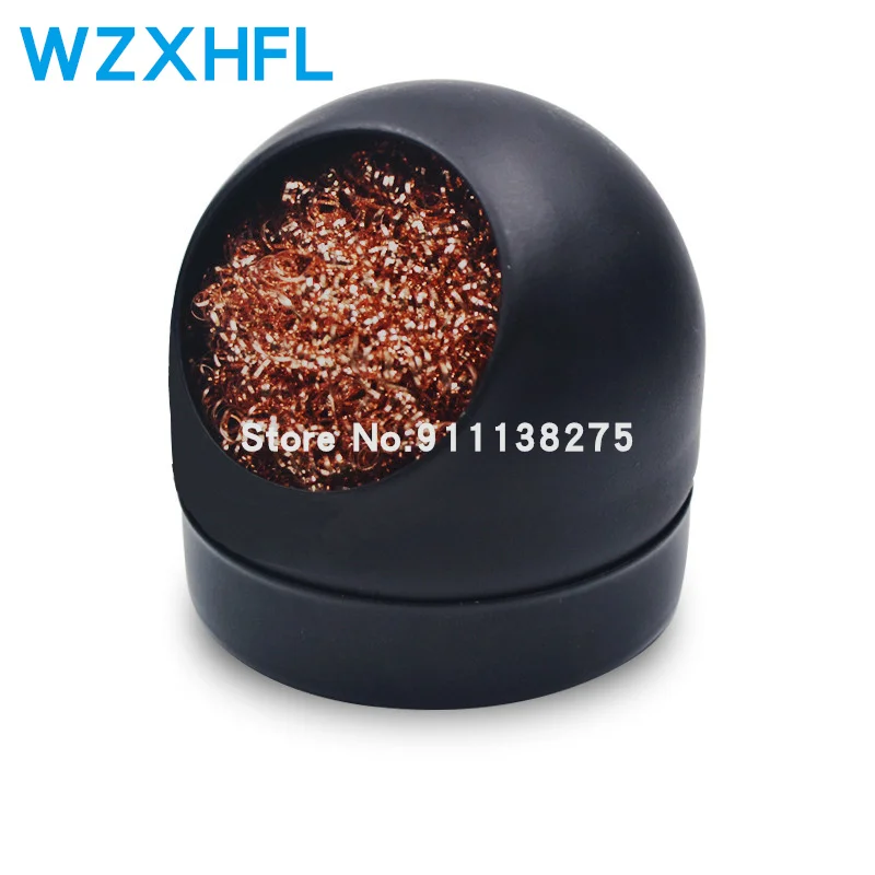 Fio de metal com suporte conjunto soldagem desoldering solda ponta do ferro dross cleaner limpeza bola de aço malha filtro estanho remover
