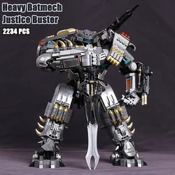 2022 New Justice League Heavy Batmech Building Blocks Buster Super Heroes Bat Mech Robot Model Bricks Toys For Boy Gifts 19008